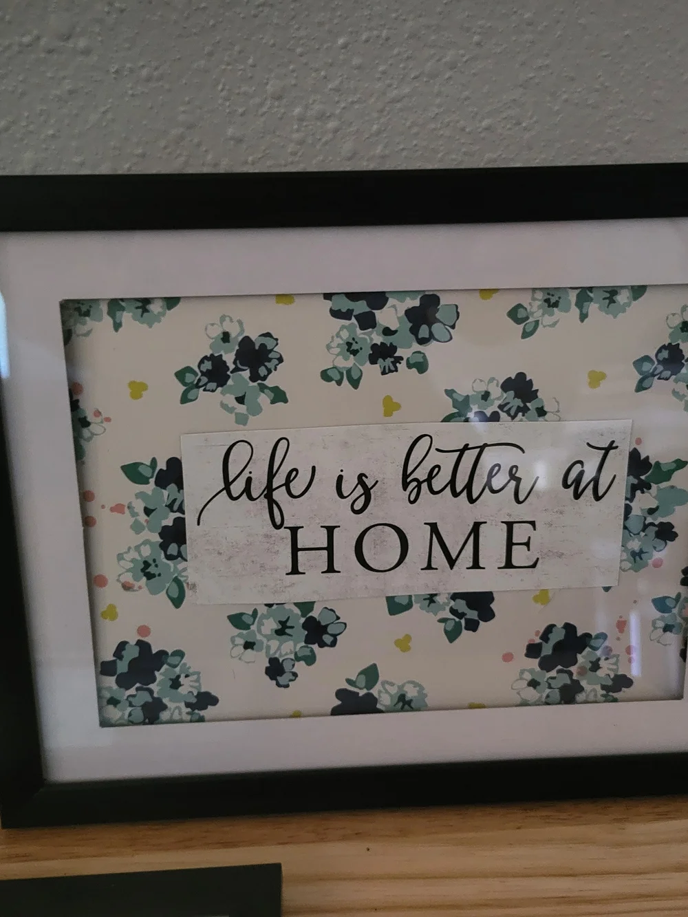 Black Framed Floral Wall Art Set - Home Accents